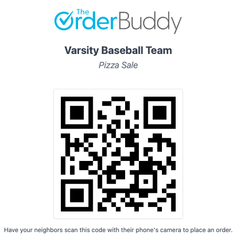 QR code linking to theorderbuddy.com